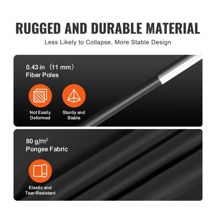 VEVOR 3 Doors Bed Tent 70% Blackout w/ 0.43in Poles