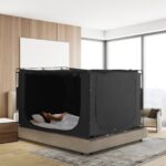 VEVOR 3 Doors Bed Tent 70% Blackout w/ 0.43in Poles