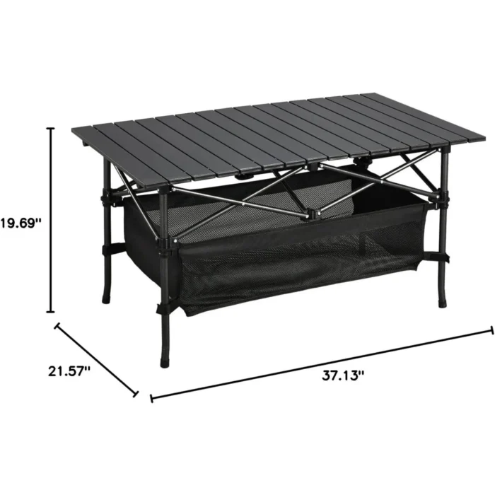 Folding Camping Table Ultra Compact with Storage- Dimensions