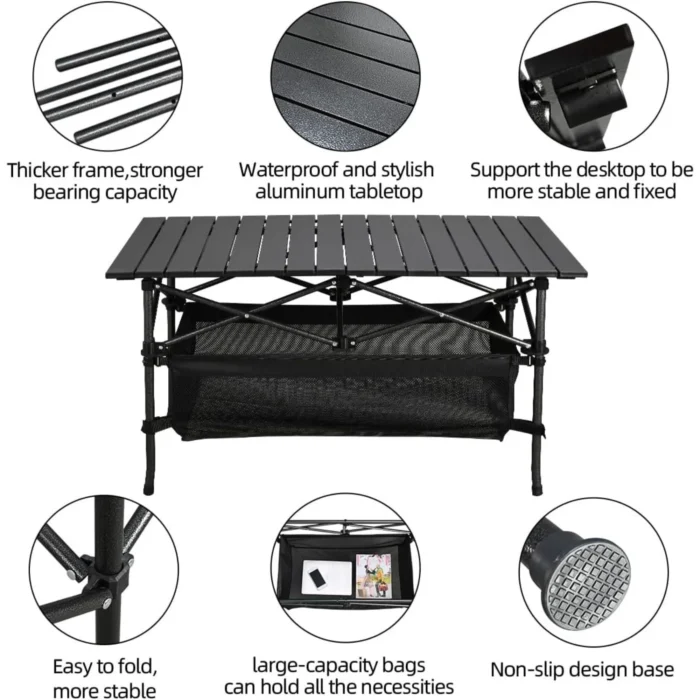 Folding Camping Table Ultra Compact with Storage- Features