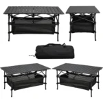 Folding Camping Table Ultra Compact with Storage