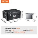 VEVOR Insulated Food Pan Carrier – 36Qt Capacity Catering Hot Box- Specifications