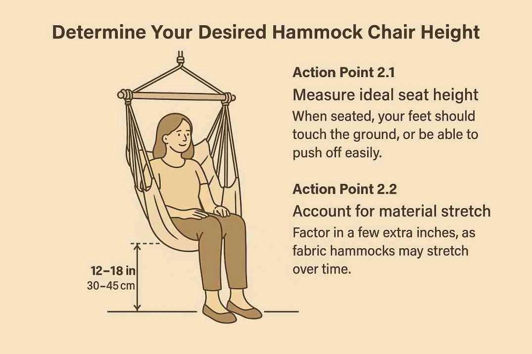 determine your desired hammock chair height