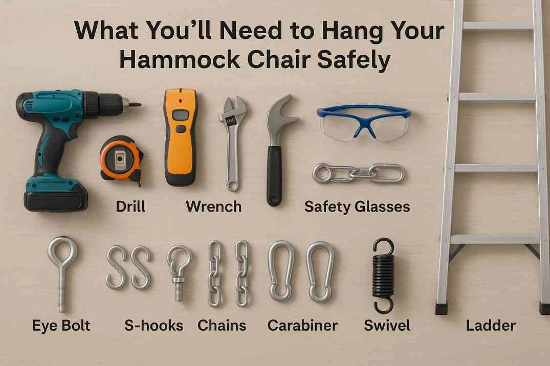 tools to hang a hammock chair safely