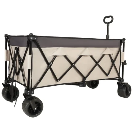 Foldable Utility Wagon Cart - 480lbs, All-Terrain Wheels