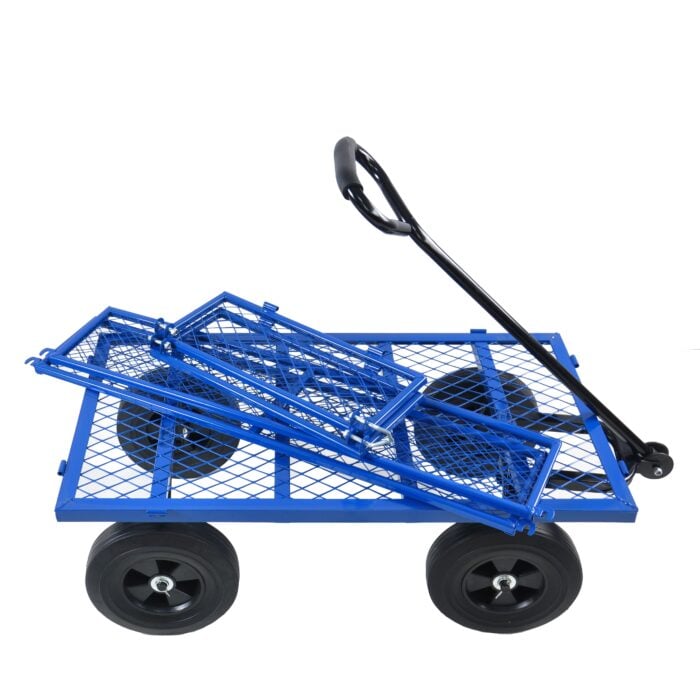 Utility Wagon Cart – 550lb, Solid Tires, Steel Frame