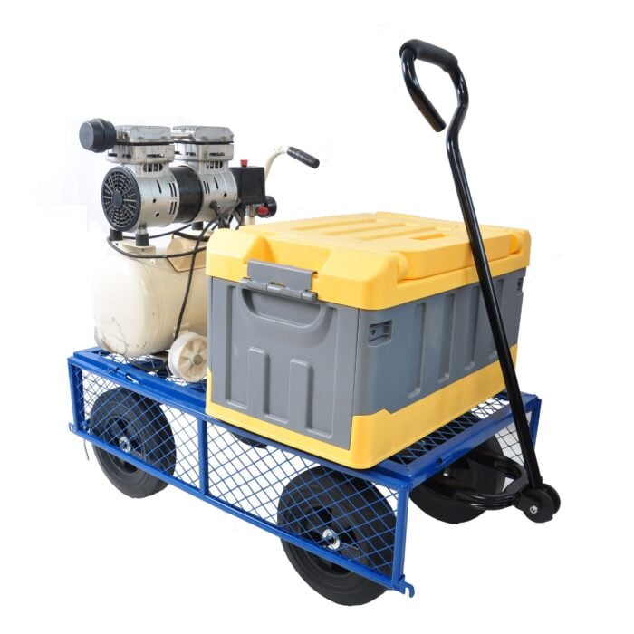 Utility Wagon Cart – 550lb, Solid Tires, Steel Frame