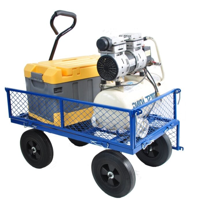 Utility Wagon Cart – 550lb, Solid Tires, Steel Frame