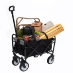 Collapsible Foldable Wagon Cart - 225lbs, Strapping System, Lightweight