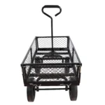 Black Solid Wheels Wagon Cart - Heavy-Duty Utility