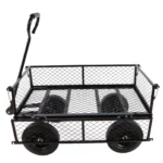 Black Solid Wheels Wagon Cart - Heavy-Duty Utility