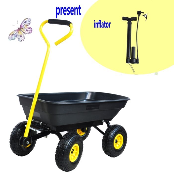 Poly Garden Dump Cart – 300lb Capacity, Pneumatic Tires