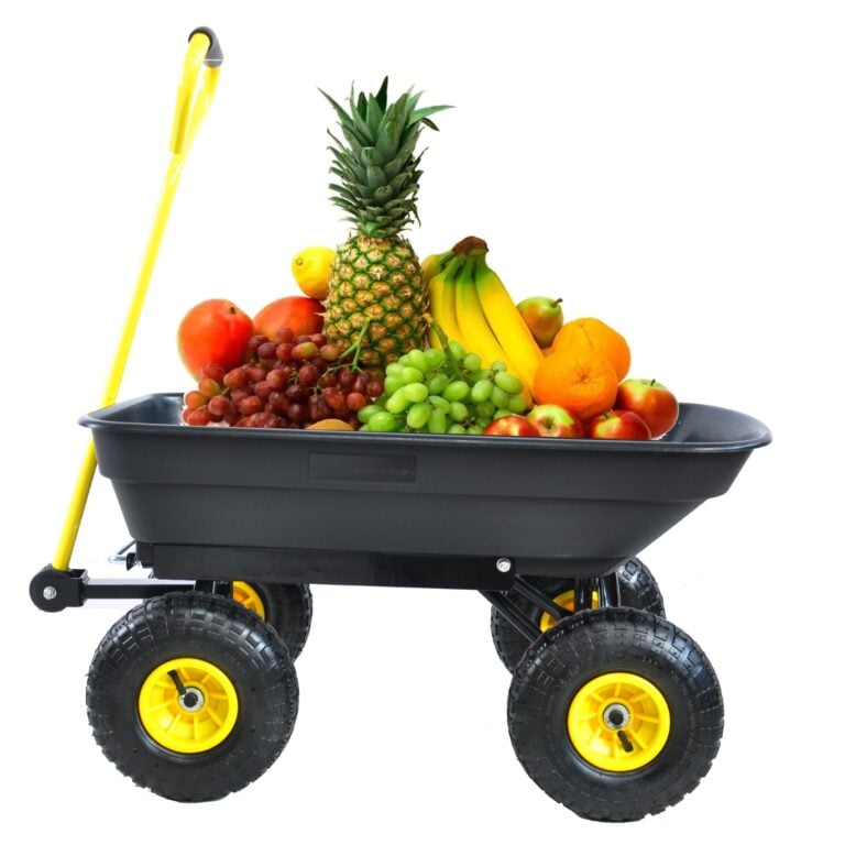 Poly Garden Dump Cart – 300lb Capacity, Pneumatic Tires