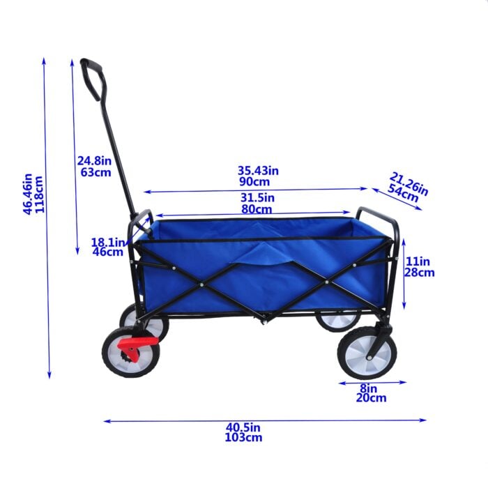 Utility Wagon Cart – 150lb, Folding, 600D Oxford Fabric