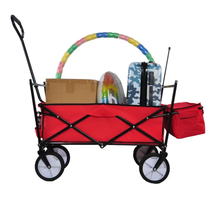 Folding Wagon - Detachable Roof, 150lbs, Garden Beach