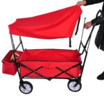 Folding Wagon - Detachable Roof, 150lbs, Garden Beach