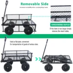 Heavy-Duty Garden Wagon Cart - Firewood, Utility Wagon, High Capacity