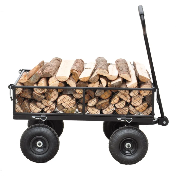 Heavy-Duty Garden Wagon Cart - Firewood, Utility Wagon, High Capacity