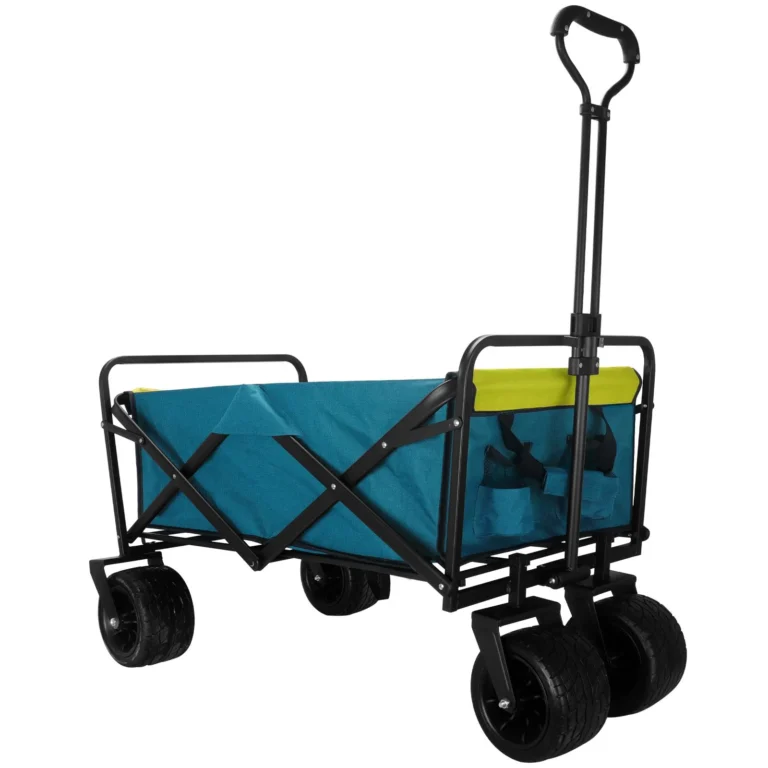 Collapsible Folding Wagon - 176 lbs, Blue Utility Outdoor Cart