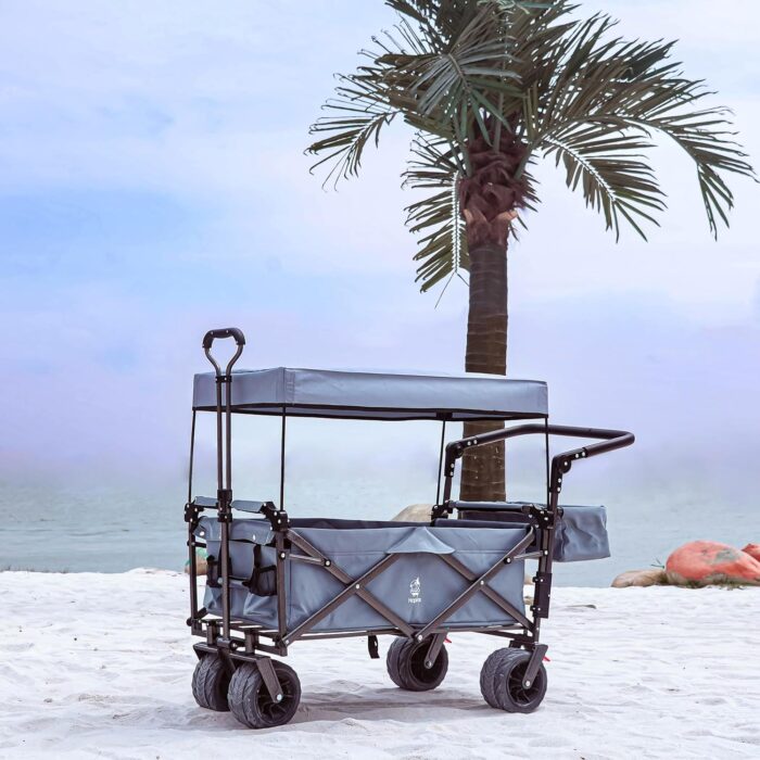 Napfox Utility Wagon Cart – 100L, Canopy, 250lb Load