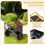 Dual-Wheel Garden Cart – 330lb, Foldable Design