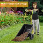 Dual-Wheel Garden Cart – 330lb, Foldable Design