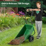 Dual-Wheel Garden Cart – 330lb, Foldable Design