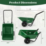 Dual-Wheel Garden Cart – 330lb, Foldable Design