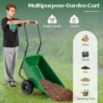 Dual-Wheel Garden Cart – 330lb, Foldable Design