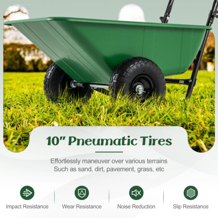 Dual-Wheel Garden Cart – 330lb, Foldable Design