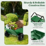 Dual-Wheel Garden Cart – 330lb, Foldable Design