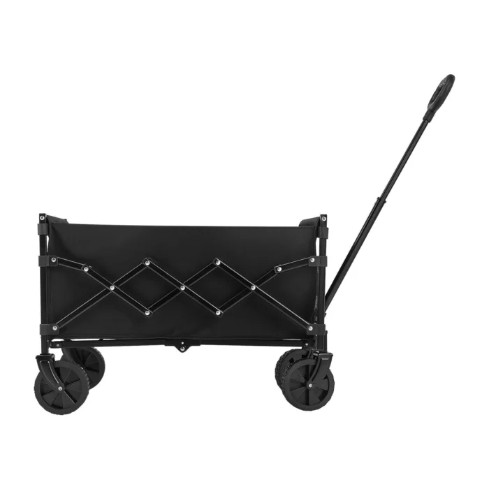 VEVOR Collapsible Folding Utility Wagon Cart - 225 lbs Capacity- Black