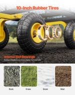 VEVOR 500 Lbs Heavy-Duty Steel Garden Utility Wagon w/ All-Terrain