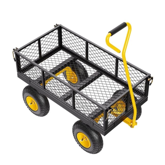 VEVOR 500 Lbs Heavy-Duty Steel Garden Utility Wagon w/ All-Terrain