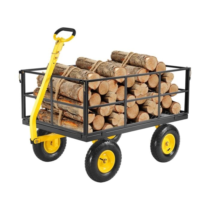 VEVOR Heavy-Duty 2 in 1 Outdoor Metal Utility Wagon -1400 Lbs