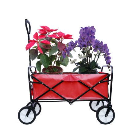 Outdoor Utility Wagon Cart – 150 lbs, Steel Frame, 600D Fabric