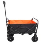 Mini Folding Wagon - 150lbs, Black+Orange, Compact